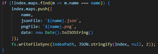 JSON export